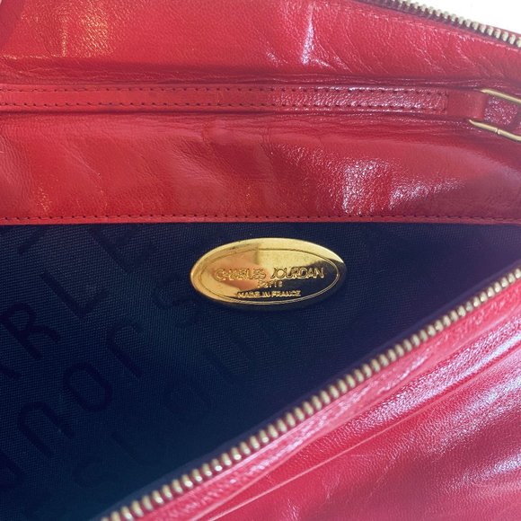 CHARLES JOURDAN LAMB Red, Clutch, with a strap - Picture 6 of 6